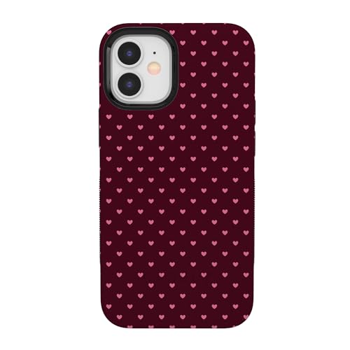 Casely iPhone 12/12 Pro Case | Heart Noir | Tiny Hearts | Bold Protective Design | MagSafe Compatible Design