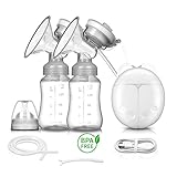 Smart Mommy Electric Breast Pump, Ladybug Silicone Breast Milk Collector- Portable Breast Pump- Backflow Design, 2 Modes Pumps, Extractor De Leche Materna Electrico- BPA Free