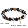 Black-Obsidian-Hematite-Triple-Protection-Bracelet-Tiger-Eye-Beads-Bracelets-for-Men-and-women10MM-Set-of-2 WFJ Black Obsidian Hematite Triple Protection Bracelet Tiger Eye Beads Bracelets for Men and women(10MM), Set of 2 black,gray 19cm