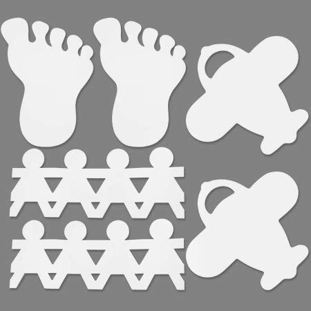 96pcs White Cutting Patterns Size 12-27cm