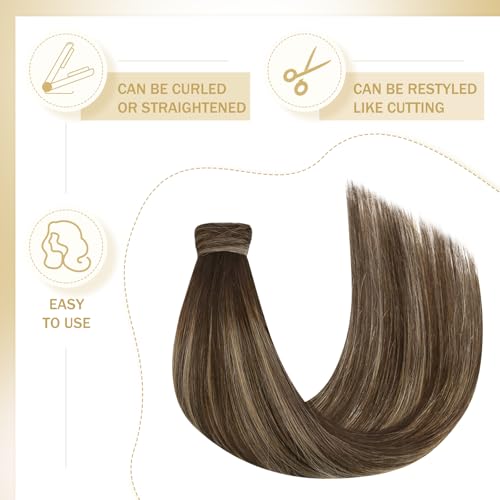 Ve Sunny Cabelo Humano Longo Rabo de Cavalo Balayage Extensão de Rabo de Cavalo Cabelo Humano Castan