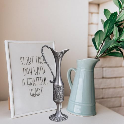 Vase en métal gaufré stable pour fleurs et décor de maison