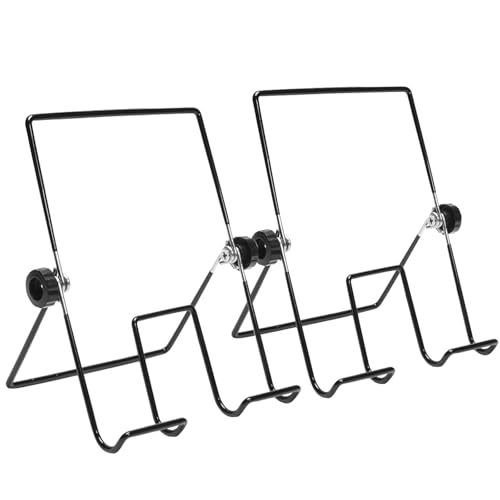 Aitoubil 2 Pack Foldable Tablet Stand,Adjustable Metal Portable Tablet Holder,Mobile Phone Holder,Displays Picture Frames, Photo,Cookbooks, iPad, Sheet Music
