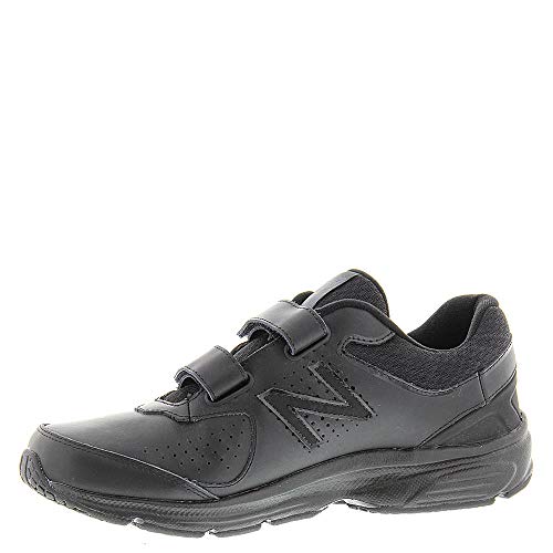 New Balance Men's 411 V2 Hook and Loop Walking Shoe, Black, 11 M US