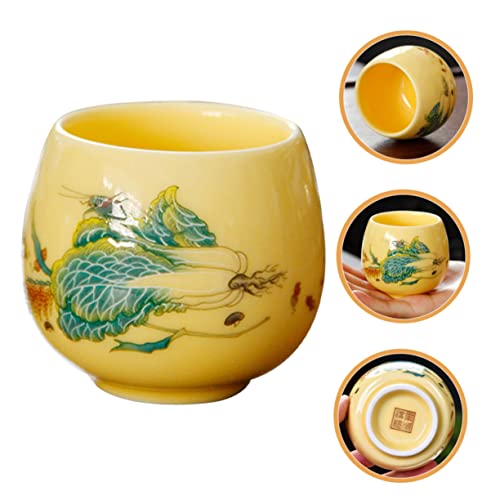 Anneome 4 Pcs Xícara De Cerâmica Xícara De Degustação De Chá Tigela De Chá De Cerâmica Xícaras De Ca