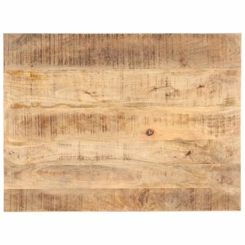 vidaXL Mangoholz Massiv Tischplatte Massivholzplatte Holzplatte Ersatztischplatte Holz Platte für Esstisch Esszimmertisch 25-27mm 90x70cm