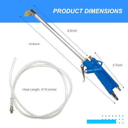 Image of Air Engine Cleaning Spray Gun, High-Pressure Professional Air Blow Gun Pneumatic Cleaning Sprayer with 4Ft Hose, Car Engine Dust Cleaner Wash Sprayer for Narrow Space