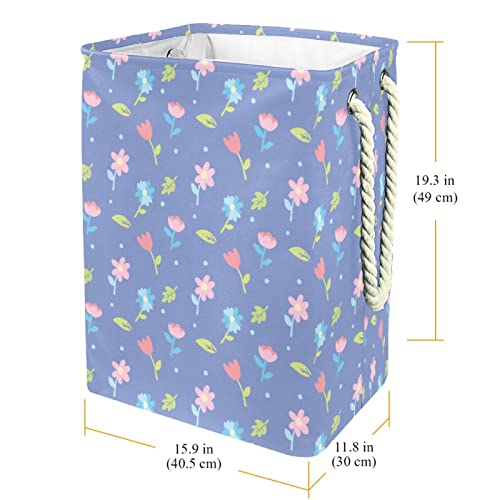 Panier à linge imperméable anti humidité sac à linge chic fleurs de Pâques