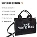 The Tote Bag for Women, Leather Tote Bag Black with Zipper Sturdy Durable Waterproof Cute Women's Tote Handbags, Tote Purse Crossbody Bags for Women, Shoulder Bag for School, Work, Travel