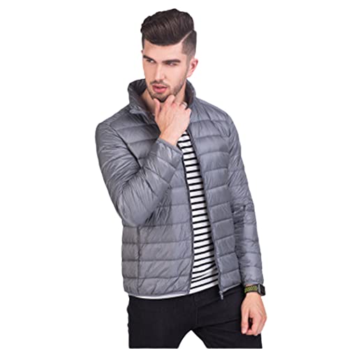 Duvet de canard blanc veste automne hiver homme grande taille XXXXXL grise