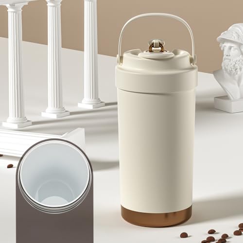 【SNSで話題沸騰】タンブラー セラミックタンブラー500ml/750ml大容量 真空断熱 保温・保冷 ストロー付きタンブラー 二重構造 保温携帯コーヒーカップ 水筒 持ち運び おしゃれ 溢れにくい 大容量魔法瓶 蓋付き 3Way 直飲み お手入れ簡単 オ