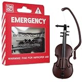 Violino di emergenza con scatola di vetro rottura, divertente giocattolo da scrivania per ufficio o casa, accessorio per la risposta ai reclami, include foglio illustrativo e certificato (lingua