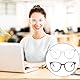 SSKHE Modische Anti Blaues Fake Brille?Blaufilterbrille klassisch Blaulicht Brille Qualität Runder Rahmen?Reduzieren Sie Strahlung Von Elektronischen GeräTen Und Visuelle ErmüDung(2Pcs)