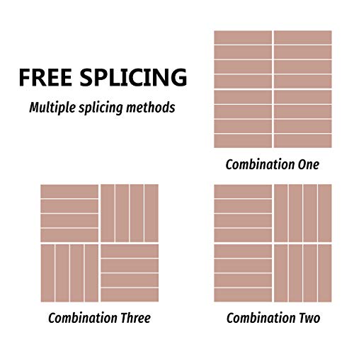 Pandahome 22 Sq. Ft Plastic Interlocking Deck Tiles Outdoor All Weather, 12”X12” All New Pp Patio Deck Tiles Waterproof, Patio Flooring Decking For Porch Poolside Balcony Backyard - Mocha L #TOP7