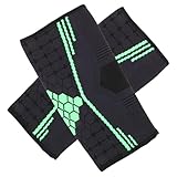 Holibanna 2 Stück Atmungsaktive Armschoner mit Ellenbogenpolsterung für Basketball Volleyball und Outdoor Sport Ergonomische Armstulpen Grasgrün