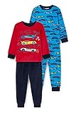 C&A Kinder Jungen Pyjamas Pyjama Relaxed Fit Motivprint|Bedruckt|Unifarben rot / blau 134