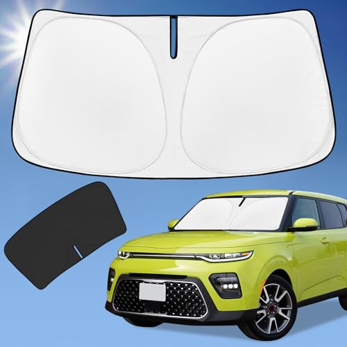 Sun Shade Sunshade for Kia Soul 2020-2024 2025 2026 Windshield Cover, 4-Layer Front Window Shade...