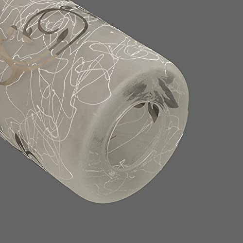 Image of Electroplated Floral Pattern Replacement Glass Lamp Shade 2 Pack, Frosted Glass Light Cover for Light Fixture,Glass Shade for Wall Sconce,Kitchen Pendant Light,Bedside Lamp,1 5 /8 Inch Fitter