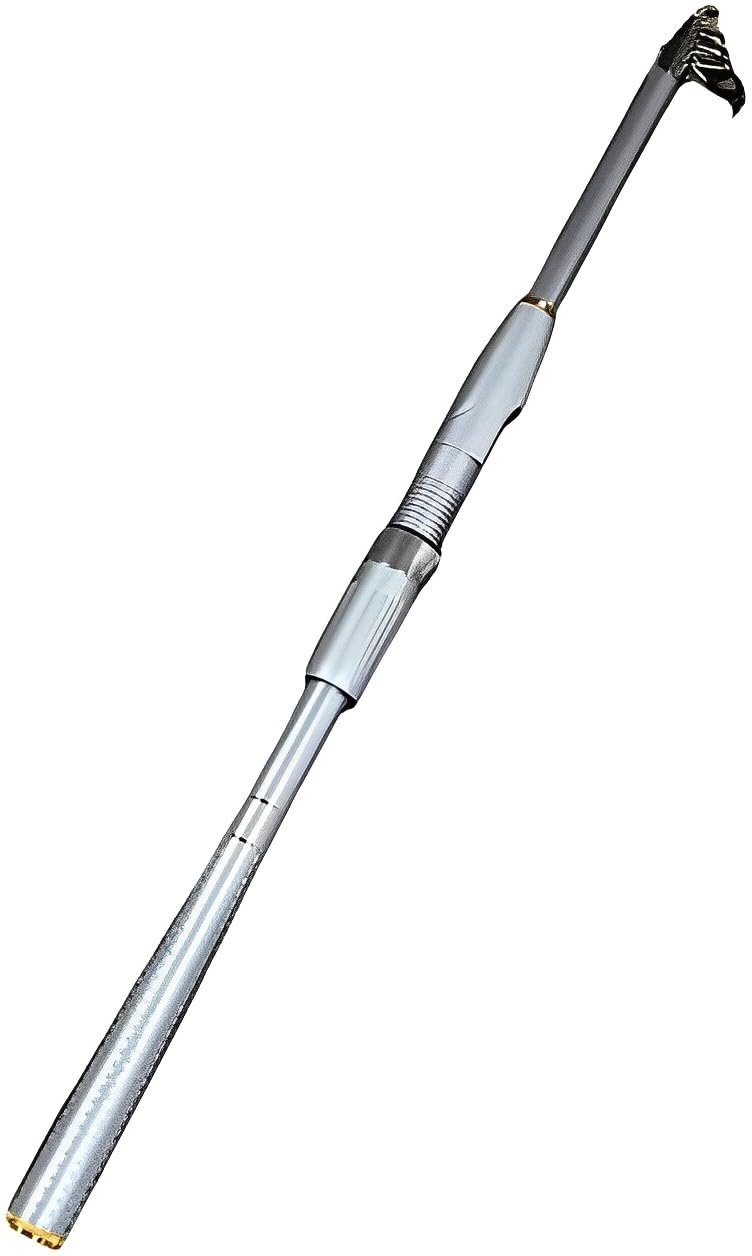 Fishing Rod, Fishing Tackle for Saltwater Fishing, Fiberglass Telescopic Fishing Rod, Fishing Rod, Fishing Rod, Compact Rod, Portable Type, Carbide, Small Throw, Five-eyed, Float Fishing, For Silver 2.7m