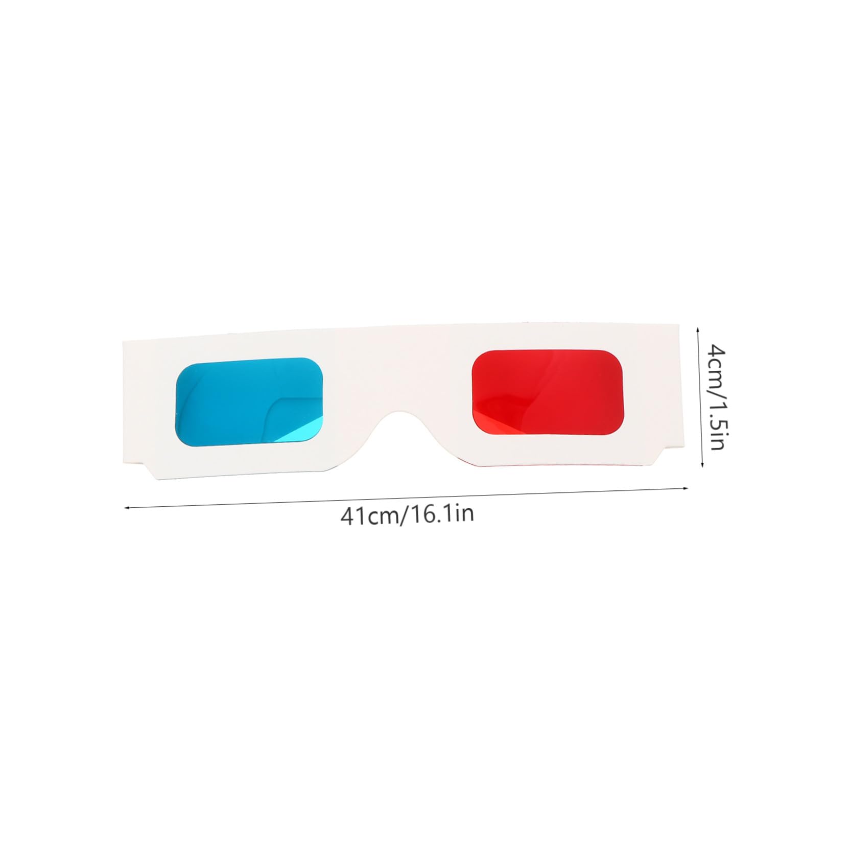 BESPORTBLE 100 Gafas de Cartón Anaglifo 3D para Películas y Vídeos, Lentes Rojo-Azul Compatibles Cine, Hogar y Regalos, y Seguros para Niños y Adultos