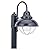 Sea Gull Lighting One-Light Outdoor Post Lantern Outside Fixture, Full Size, Black