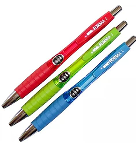 Stylo bille rétractable 1.0 mm Forma encre noire écriture fluide lot de 3