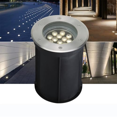VSHENG Angle Réglable Lumières Enterrées Spot LED Encastrable Étanchéité IP66 AC85-265V Lumière Souterraine pour Jardin Cour Pelouse Extérieur...