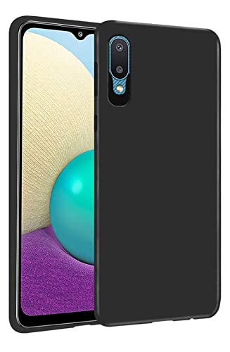 Image of Mobile Back Cover Case for Samsung Galaxy M02 (Silicone Case|CameraProtection|Black SC1510)