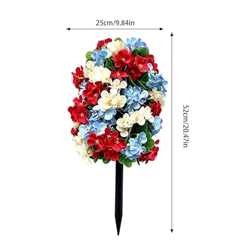 Árbol floral artificial exterior para decoración de porche y jardín en macetas 3