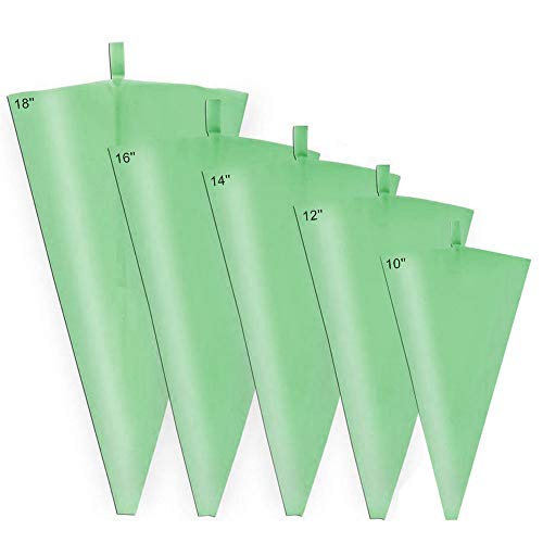 Verdes Bolsa De TuberíA De Hielo Pastelera Silicona Bolsas Para TuberíAs Reutilizables Pastelera Bolsas TuberíA Reutilizables Silicona Bolsas Manga Pastelera Diy DecoracióN De Pasteles 5 Piezas Cover
