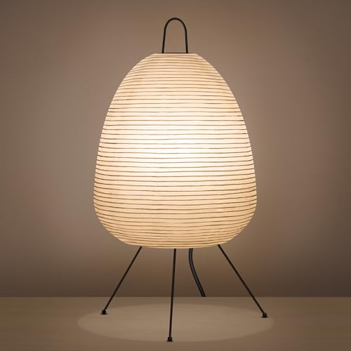 KEALMOR Japanese-Style Desk lamp Rice Paper Floor lamp, Japanese-Style Simplicity and Organic Form Design, 3 Adjustable Color Temps, for Living Room • Bedroom • Study • Patio