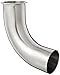 Dixon B2CM-G400 Stainless Steel 304 Sanitary Fitting, 90 Degree Clamp x Polished Weld Elbow, 4" Tube OD