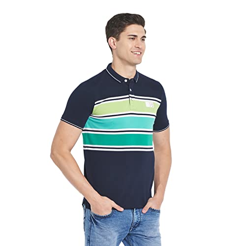 Image of Duke Stardust Men Half Sleeve D. Navy Cotton T-Shirt