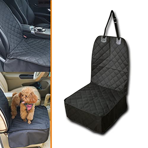 TimNas 1 PC Front Seat Dog Cover for Car, Waterproof Car Seat Protector for Pets Scratch Proof Non-Slip Durable Front Seat Covers for Cars, Trucks, SUV (Black)