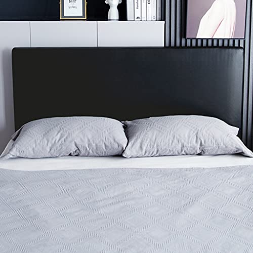 Hdgz Bed Headboard Cover Dustproof Soft Protector Pu Artificial Leather Fabric, For Sewing Diy Handicraft Background Wall Bedside Sofa Chair Seat Cover (Color : Black, Size : 150Cm) #TOP3