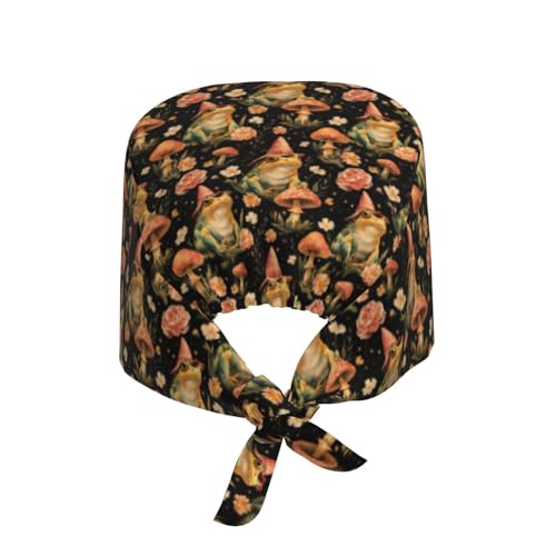 Image of Working Cap Scrub Cap with Sweatband | Adjustable Nurse Surgical Caps, for Men Women, Tie Back Hat
