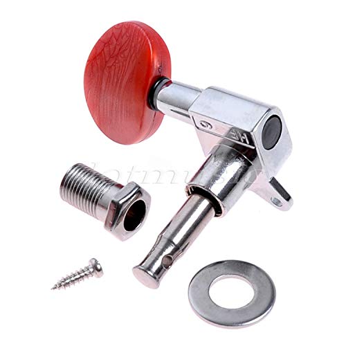 Guitar Parts Guitar Tuning Pegs Keys Tuners Machine 6 Right Inline or 3L3R Chrome Enclosed - (Color: 6 Right Inline)