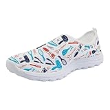 POLERO Zapatillas de deporte informales divertidas a la moda para peluqueros, mujeres y hombres, zapatos sin cordones, zapatos para caminar de peluquería con patrones para el cuidado del cabello, EU38