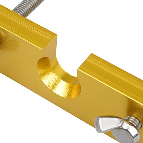 Alnicov verstellbares Mundstück Abzieher Werkzeugentferner Halter Werkzeuge für Messing-Blasinstrumente (gelb)