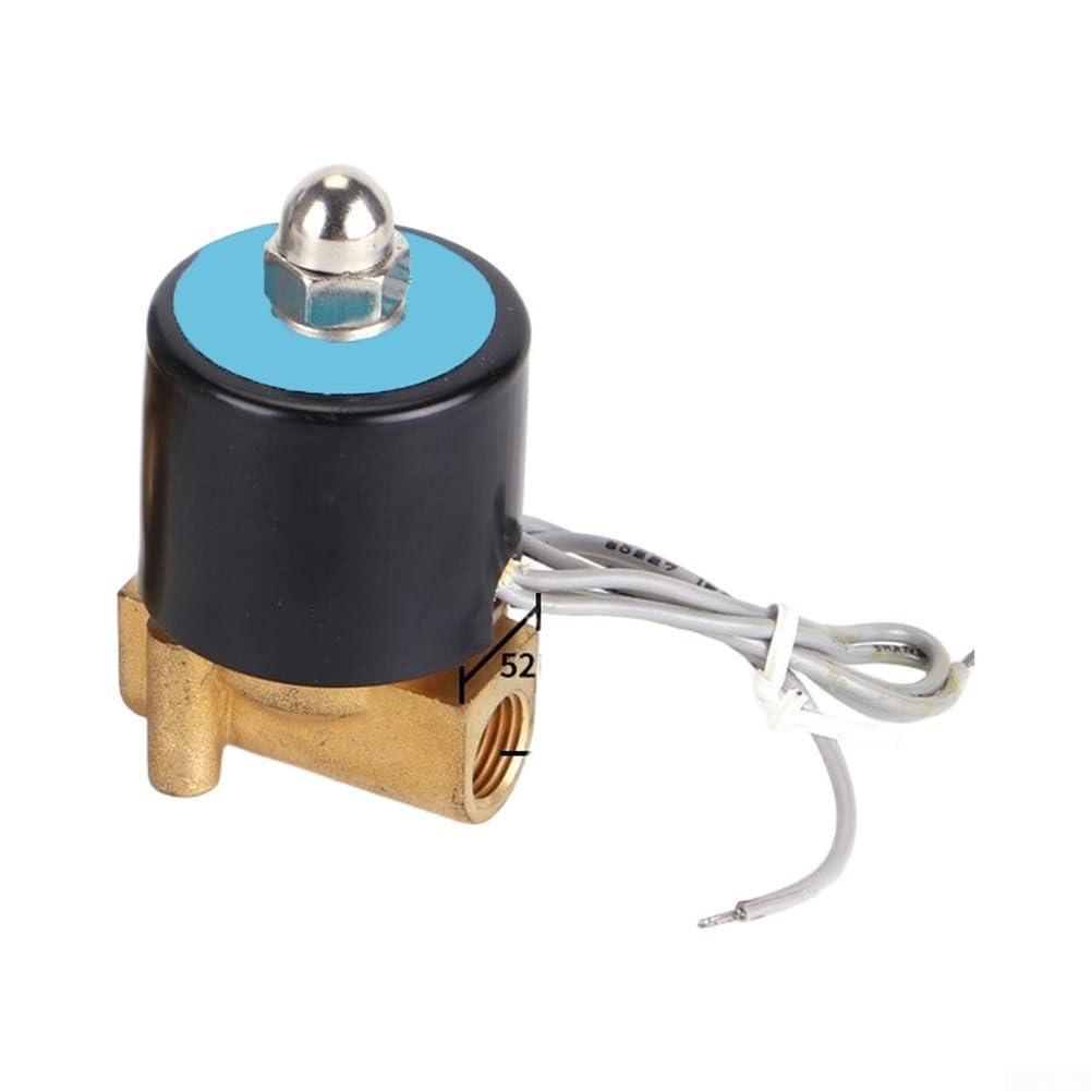 Valvola solenoide in ottone AC220V normalmente chiusa per il controllo di acqua, aria, olio, corpo in rame, valvola elettrica a 2 vie per uso in laboratorio di irrigazione (49 mm)