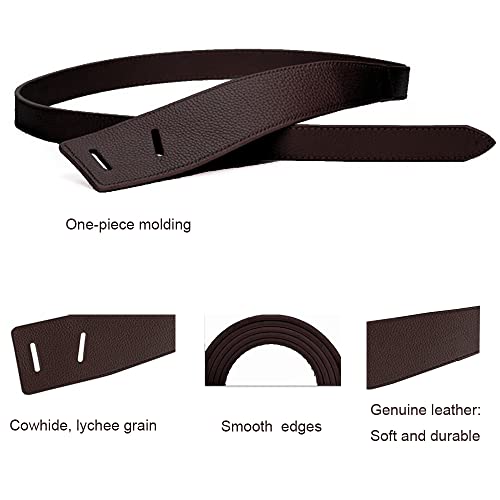 Women's Leather Belt Dress Belt for Jeans Jumpsuit Coat Fashion Tie a Knot Genuine Leather Waist Belt3