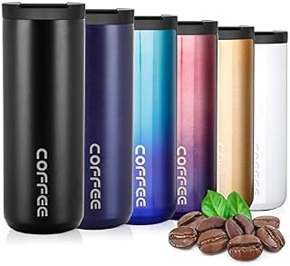 Lalafancy Insulated Coffee Cup 350ml/500ml Vacuum Double Walled Travel Mug Stainless Steel with Leakproof Lid, Car Coffee Mug for Hot and Cold Water Coffee and Tea