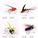 Karlak 64pcs Fishing Flies Fish Lure Kit Fishing Gear Biomimetic Lures with Box