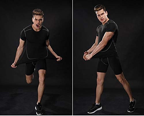 Zueauns Men's 2-3 Pack Compression Short,Mens Gym Running Shorts Sports Wear Base Layer Tights for Fitness Training Workout Jogging Exercise