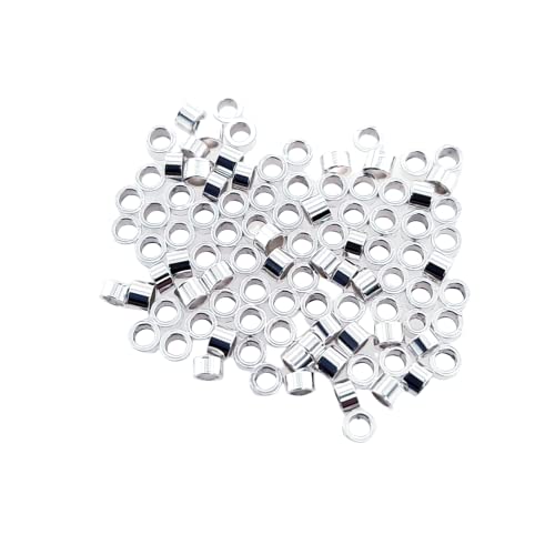 925 Sterling Silver Round Tube Crimp Beads, 1 x 1.8MM, 100pcs by Craft Wire by CRAFT WIRE - Used condition - Image 6
