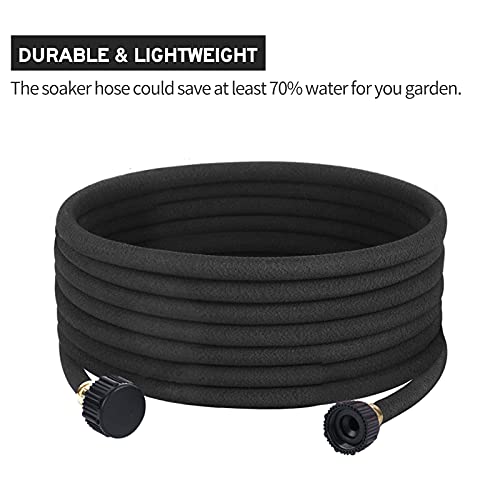Soaker Hose For Garden, 1/2’’ Soaker Hose 25 Ft, Soaker Hoses 50 Ft Heavy Duty Drip Hose Save 70% Water Garden Hose For Lawn, Garden (50 Ft-B) #TOP2