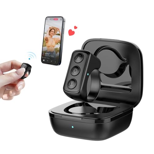 MERNEUO TikTok Scrolling Ring and Kindle Page Turner Remote, Multifunctional Scroll Ring for iPhone, ipad Tablets, iOS, Android, Bluetooth Scrolling Ring Remote Control for Taking Photos