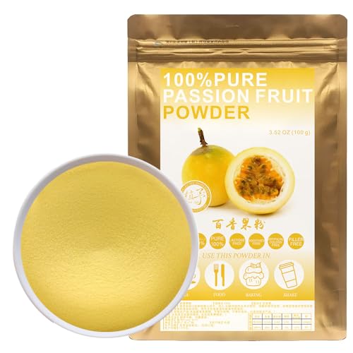 100% Pure Passion Fruit Powder,100g/3.52oz 百香果粉 harina de maracuyá no modificada genéticamente, sin aditivos