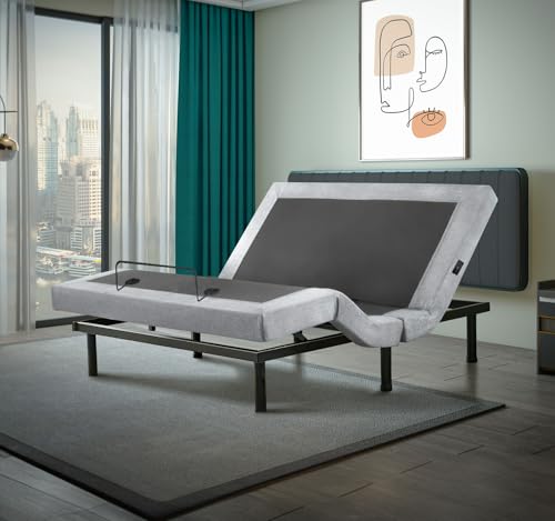 Irvine Home Collection Twin XL Adjustable Bed Base | Dual Massage...
