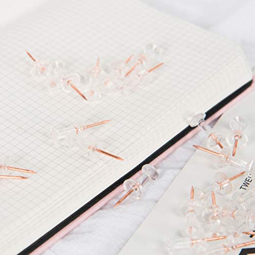 Nuobsty – Pinos transparentes para polegares de ouro rosa para pôsteres de fotos